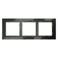 Изображение Рамка стеклянная VOLTUM S70 на 3 поста (титан, стекло)