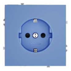 Изображение Розетка встраиваемая VOLTUM S70 с заземлением и защитными шторками 16А (деним)